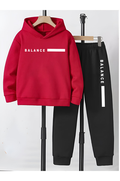 ADWAX BALANCE BEYAZ BASKILI ALT ÜST PAMUKLU KALIN KUMAŞ EŞOFMAN TAKIMI KOD:2003