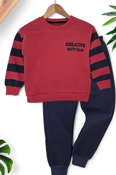 Ege Bebek 3 Rope Hooded Boys' Tracksuit Set - 5-6-7-8-9 Years