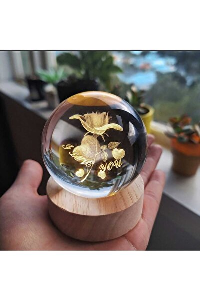 mr shopping MR новорічні подарунки 3D кришталева скляна куля дерев'яна підста...