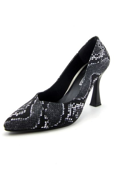 Erkan Saçmacı Jatqılı Exclusive Black Snake Goblet Heeled Shoes