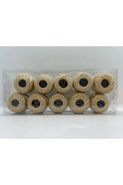 ALMİŞ Alished Perle Etamin-Cross Stitch 10-Piece Thread Set (10 Gr-No:8) Brown Shades