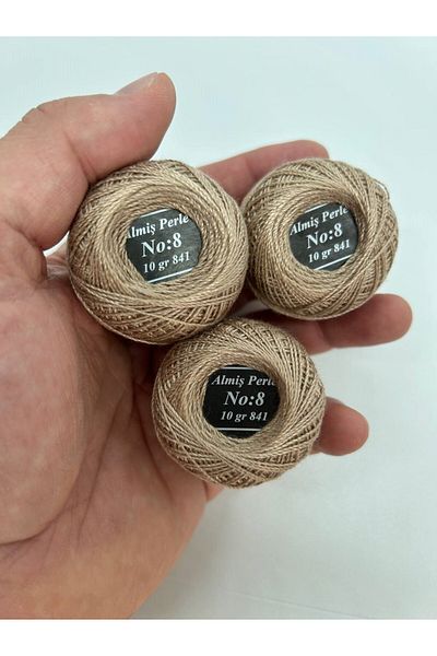 ALMİŞ Almiş Perle Etamine-Cross Stitch Σετ 10 κλωστών (10 Gr-No:8) Καφέ Αποχρώσεις