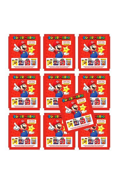 Panini Set de autocolante Super Mario Playtime de 10 - Etichete autocolante