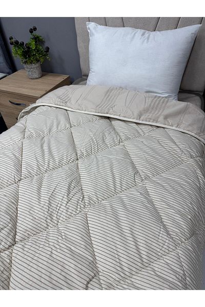 Clasy Ranforce V5 Double Beige-Cream Quilted Arakis - 100% Cotton, Plain Pattern