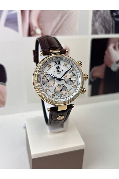 Hislon Gold Women's Wristwatch 5 Atm Waterproof