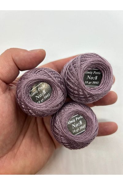 ALMİŞ Almiş Perle Etamine-Cross Stitch Σετ 10 κλωστών (10 Gr-No:8) Καφέ Αποχρώσεις