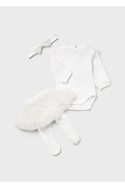 MAYORAL Newborn Baby Girl Skirt Set