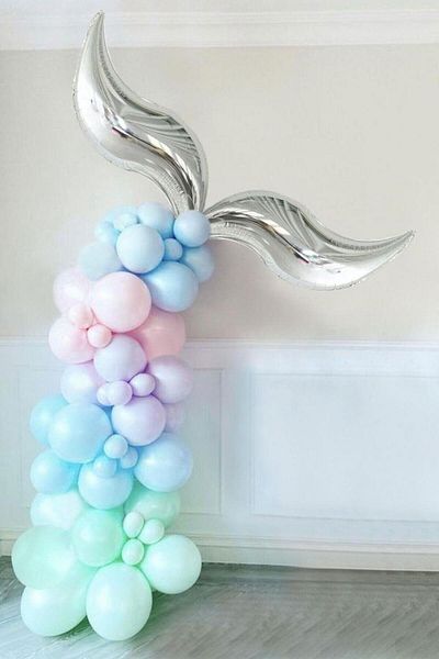 TATLI GÜNLER Multicolored Mermaid Chain Balloon Set