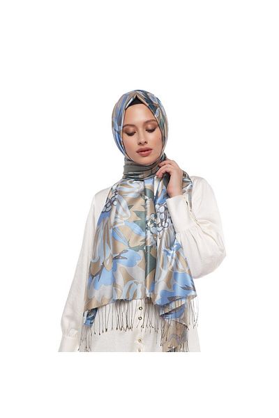 ipekevi Baby Blue Μεταξωτό Σάλι 6111