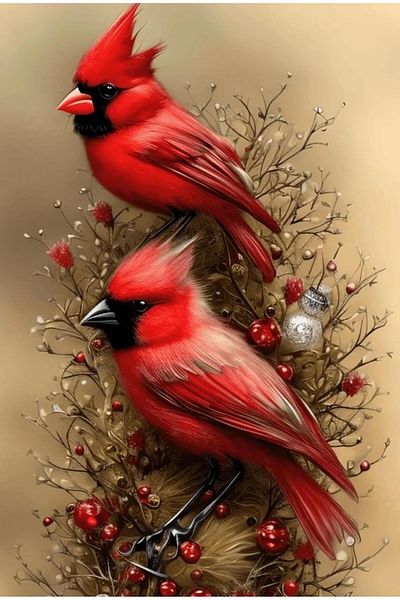 Marcel Kristal Tablo Goldfinches 45X65Cm-Marcel Art Diamond Mosaic Painting