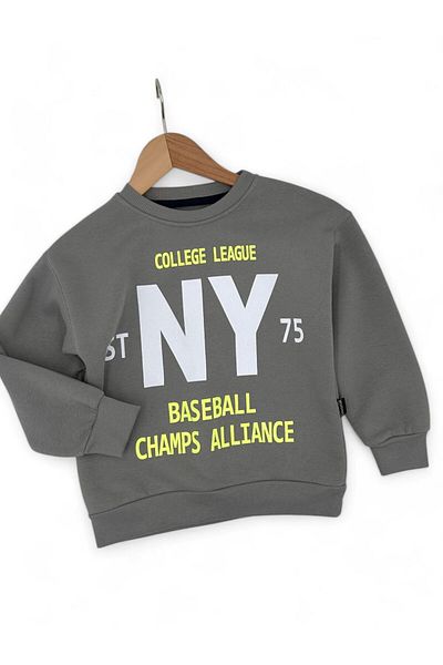 Ege Bebek Children's Winter 3 Rope Charded 5-6-7-8-9 Years Ny Printed Tracksuit