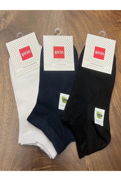 Şirin Dark Colors Bamboo Booties Socks (12 Pieces) Number 36-40
