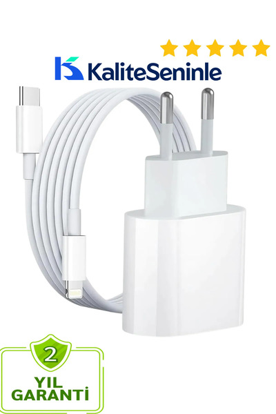 KALİTESENİNLE 20 W Tüm Serilerle Uyumlu Hızlı Şarj Aleti Kablo Adaptör Set Iphone 11/12 /13/14/ Pro Max