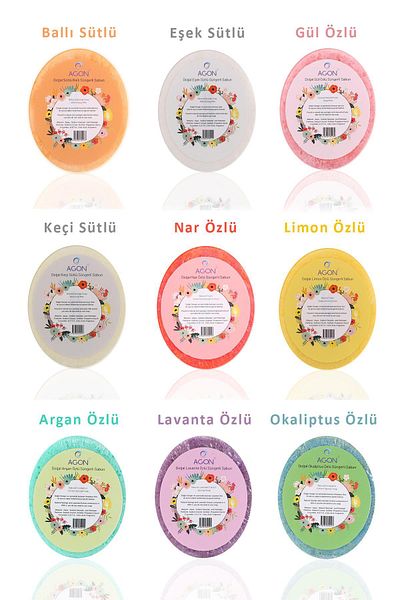 Agon Natural Handmade Strawberry Extract Soap Body Shower Sponge 125 Gr