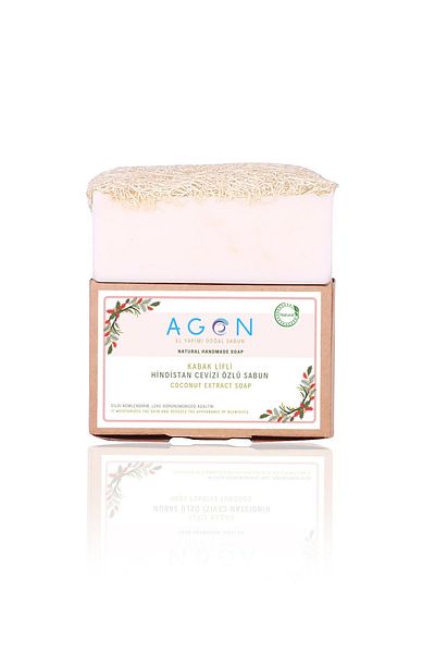 Agon 120 Gr Natural Pumpkin Fiber Coconut Extract Soap