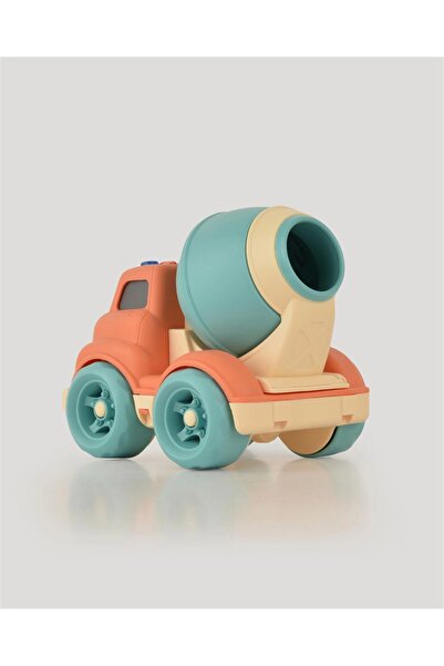 Doğan Oyuncak Dünyası Luxury Salmon Tiny Mixer with Sound and Light - Plastic Mixer - Unbreakable Toy - Unbreakable Cement Mixer