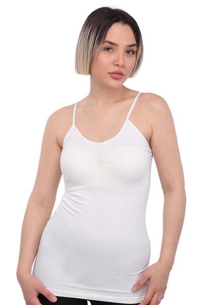 Berqnet Layza 14006 Model White Seamless Tank Top