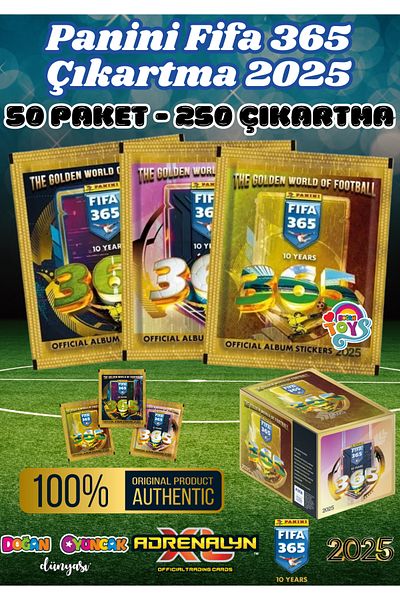 Doğan Oyuncak Dünyası Panini Fifa 365 2025 - Soccer Player Extracted Album and Stickers Set