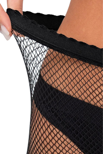 MySire Μαύρο διχτυωτό καλσόν - Classic Fishnet, ανθεκτικό ελαστικό μαύρο γυναικείο καλσόν