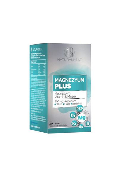 Naturalnest Magnesium 200 Mg 30 Tablets