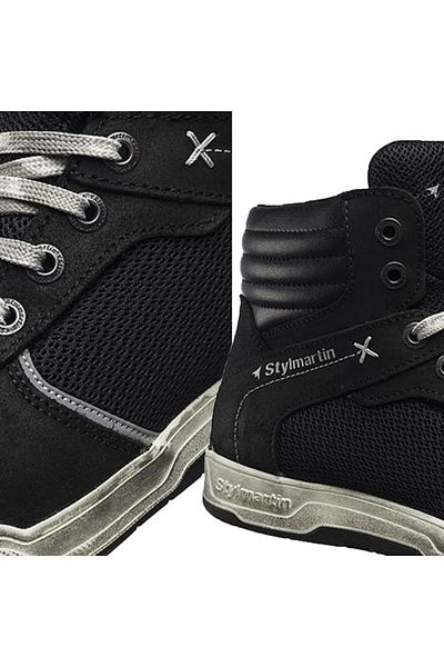 The Biker Jeans Stylmartin Atom Black Nero Protected Motorcycle Shoes