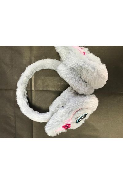 GA Mark Cute Fluffy Furry Plush Rabbit Earmuff Kids Own Production