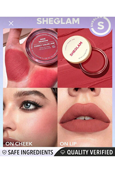 SHEGLAM Cheeky Color Jam-afternoon Peach 6 Shades Multi-use Cream Blush Lip C...