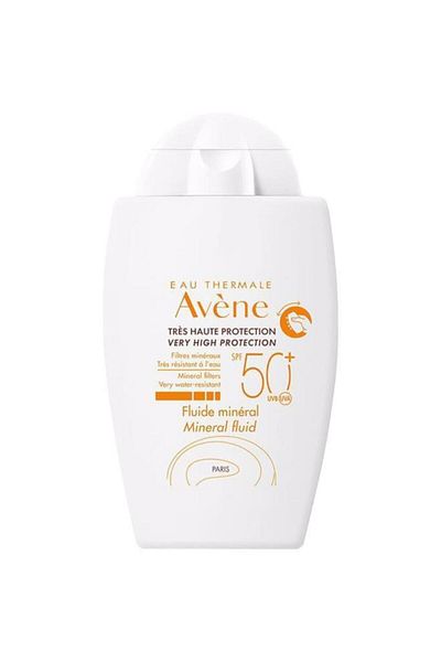 Avene Mineral Fluid SPF 50+ Cremă solară de înaltă protecție cu filtru mineral 40 ml