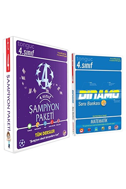 Tonguç Yayınları 4. Sınıf Şampiyon Paketi + 4. Sınıf Matematik Dinamo Soru Ba...