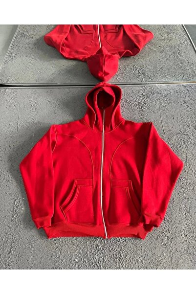 Violon 3 Thread Raster Unisex Snow Mask Hooded Oversize Cardigan