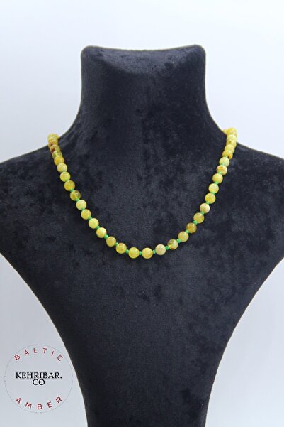 KehribarCo هدية 37-40 سم قلادة من العنبر البلطيقي الأحفوري الطبيعي للأطفال وا...