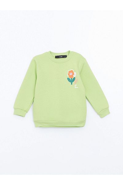 LC Waikiki Lcw Kids Crew Neck Printed Girls' Sweatshirt