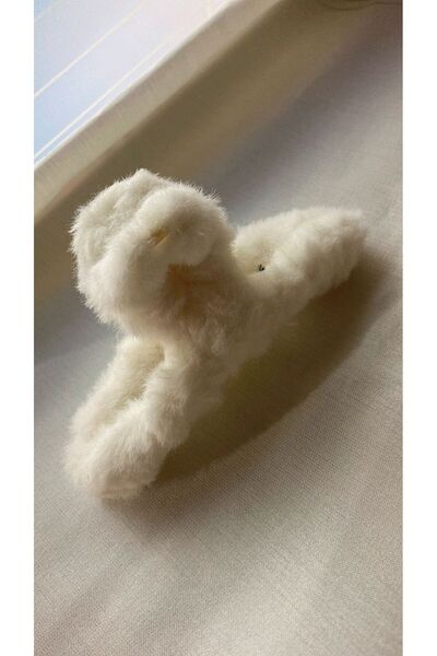 zec aksesuar White Bone Plush Buckle
