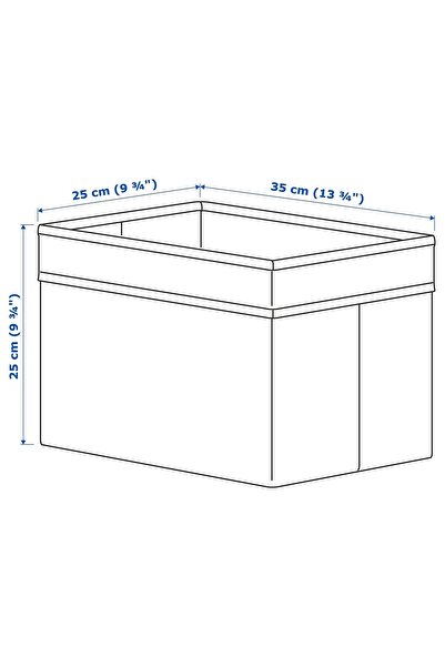 IKEA 35X25X25 cm Blue Polyester Organizing Box - Multi-Purpose Ikea Storage Box