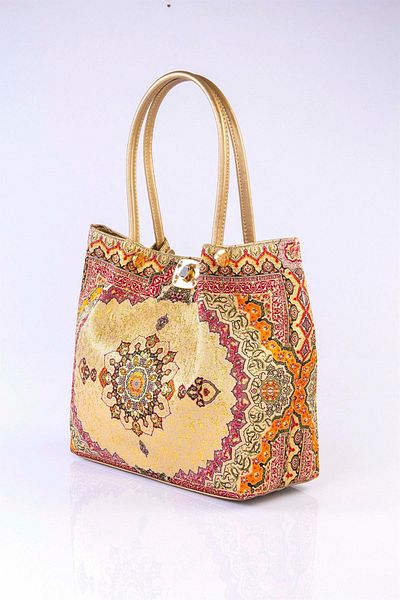 MODA Ottoman Ethnic Shawl Patterned Woven Women's Large Size Shoulder Bag