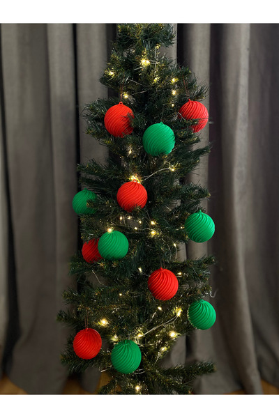 ASRIN Ev Teknolojileri Christmas Tree 10 Ball Ornament