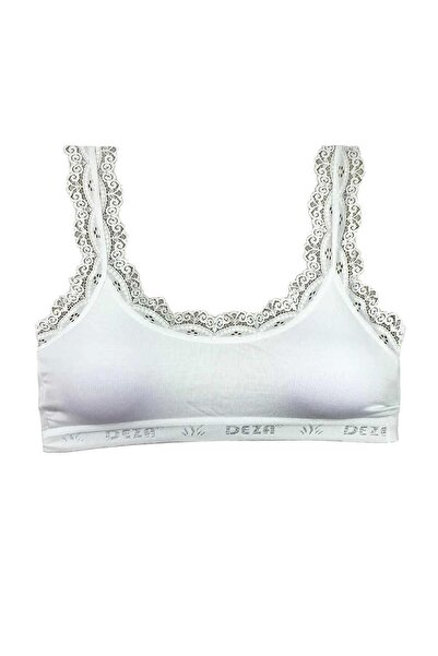 Shop58 Lace Embroidered Padded Bamboo Women's Bustier White