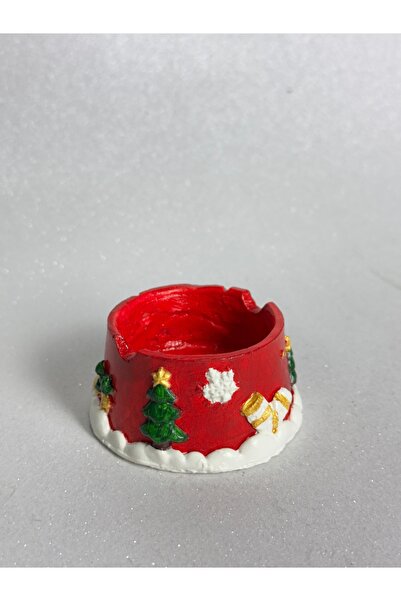 Mithbox Yılbaşı Desenli Mini Küllük Kül Tablası Yeni Yıl Hediyelik