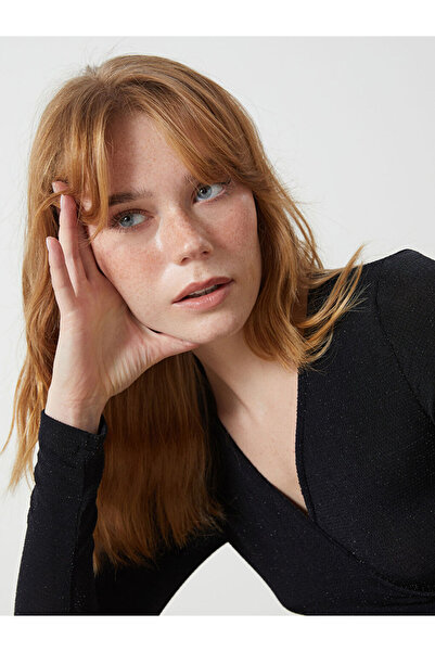 LC Waikiki LCW Kruvaze Yaka Desenli Kadın Elbise