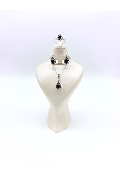 Furkan Oltutaşı Oltu Taşı Markazit Gümüş 3'lü Set