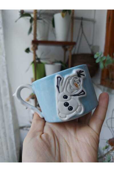 Atölye Paralian Olaf Kardan adam El Yapımı Seramik El Yapımı Kupa (175ML)