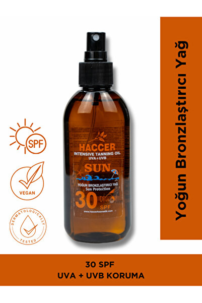 Haccer Yoğun Bronzlaştırıcı Yağ 30 Spf 150 ml