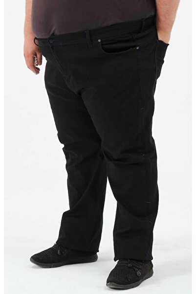 AKTEZ-EL Plus Size Men's Jeans Lycra Oversized 2004 Black Jeans