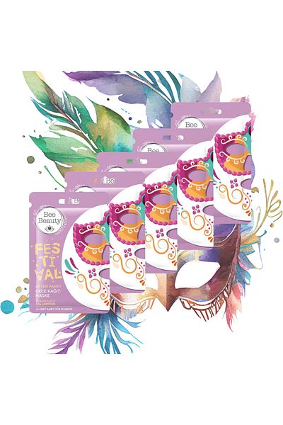 Bee Beauty After Party Paper Mask X 5Pcs