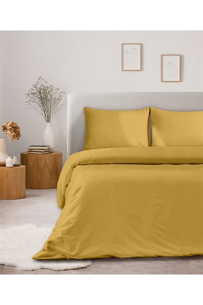 Evim 100% Cotton Akfil Duvet Cover Set Single 160X220 cm Mustard
