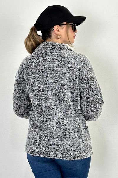 LW Lost wintage Cardigan Men/Women Welsoft Plush Polo Collar Metal Button Double Pocket Oversize Jacket