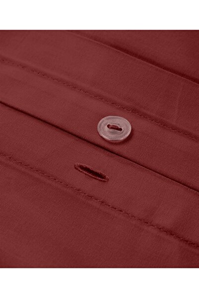 Evim 100% Cotton Akfil Duvet Cover Set Double 200X220 cm Dark Claret Red