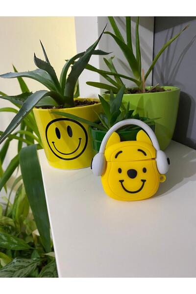 Tasarım Iphone 3. Nesil Uyumlu Koruyucu Bluetooth Kulaklık Kılıfı Pooh Figürlü