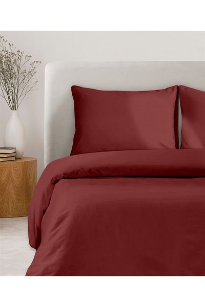 Evim 100% Cotton Akfil Duvet Cover Set Single 160X220 cm Dark Claret Red