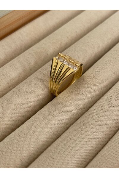 Sade Accessory Ortası Dört Taşlı Yüzük